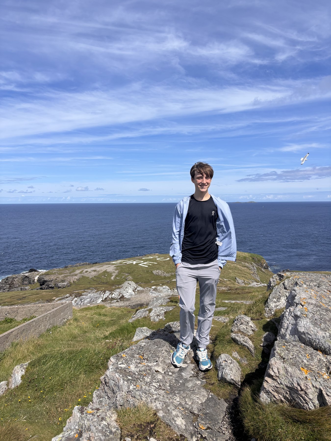 Ronan an der Küste der Halbinsel Inishowen in Irland